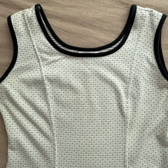 Vintage Vital White & Navy Blue Sleeveless Tennis Dress Size Medium - Picture 6 of 8